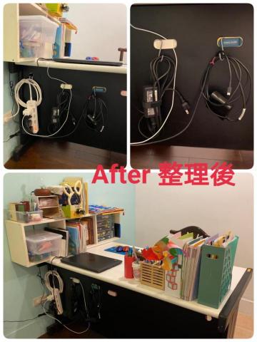 9959958來我家收納 - 糾結在一起的電線，終於能各自為陣好好發揮功能，線要拔走也能秒完成！吸地也更輕鬆方便！