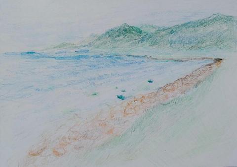 Erica - 手繪-色鉛筆-海景