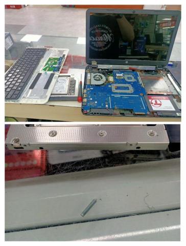 銘成資訊 - 2022/06/21筆電有異音，拆開檢測硬碟支架螺絲脫落