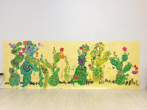 菜菜子老師 - 幼兒美術 團體大畫畫