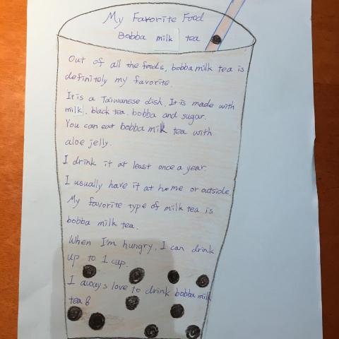 專業英文家教 Iris老師 - 學一年的學生作文