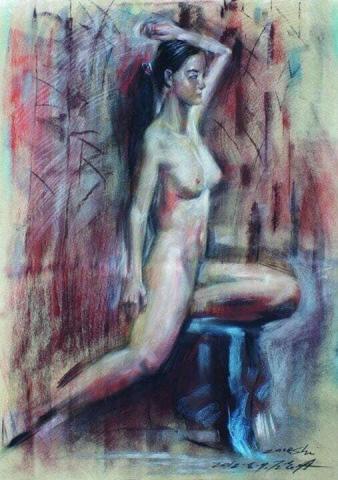 石默美術研究室 -  碳精筆人題寫生