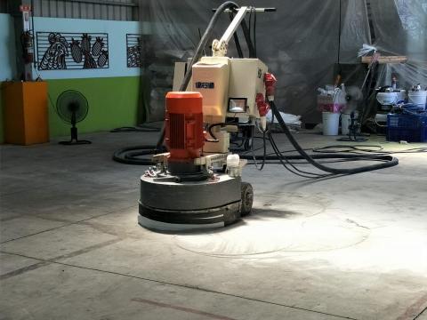 磨石通順硬化地坪工程 - 嘉義縣民雄工業區某工廠硬化拋光地坪處理