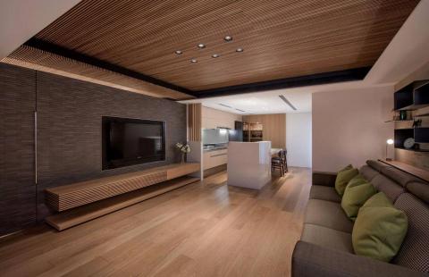 京晉設計有限公司 - 華廈專用住宅客餐廳廚房設計。