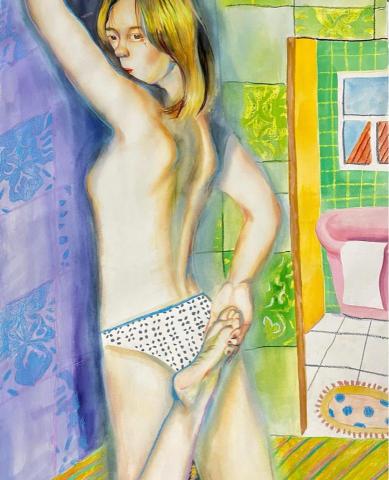 張芳瑜 - 複合媒材作品（蠟筆、水彩）