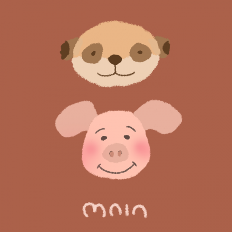 馬不講話 maia 插畫 - 可愛動物插畫