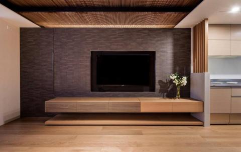 京晉設計有限公司 - 華廈專用住宅電視牆櫃設計。