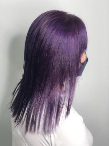 Ivy行動美髮美容&大東剪燙連鎖機構 - 霧紫灰色 不同燈光易會有不同色調