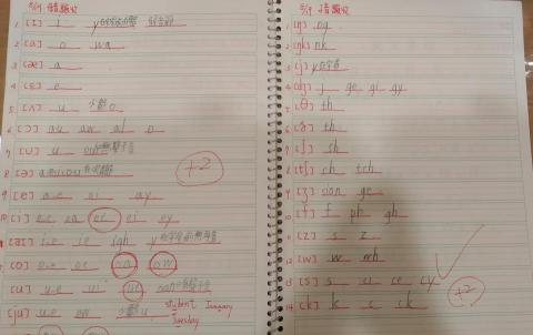 張麗文 - 生小六的學生，暑假學習自然發音和KK音標，從零到結業的成果。