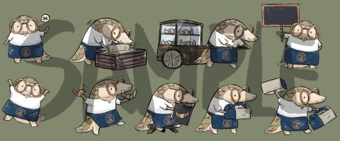 阿尼 Ani - 牛角麵包店吉祥物角色設計