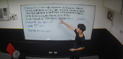 張辰志 - 補習班會計學教課時的影片截圖
