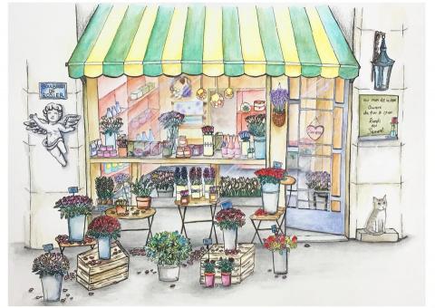 大熊老師(黃俊雄) - 指導學生作品(色鉛筆)