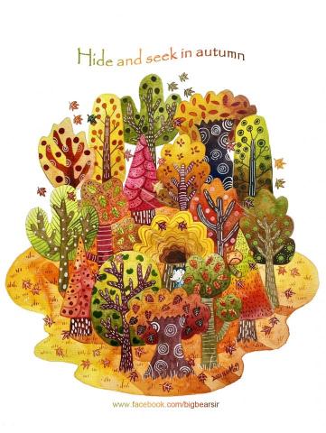 大熊老師(黃俊雄) - 秋(複合媒材)