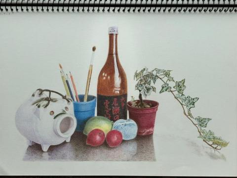 大熊老師(黃俊雄) - 學生作品(色鉛筆)