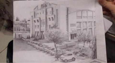 廖紫妘 - 素描 學校