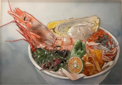 柯榆柔 - 絹本工筆畫