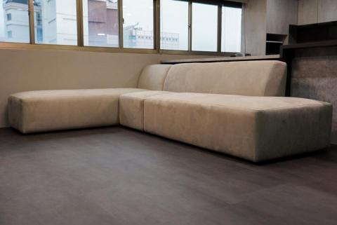 森永興有限公司 - 台南訂製沙發實例--使用防潑水超細纖維布製作