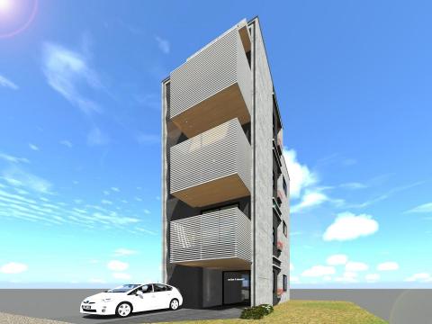 京晉設計有限公司 - 樑柱系統錯層式集合住宅。