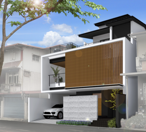京晉設計有限公司 - 社區型壁式結構獨棟透天。