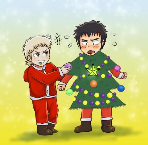 椿醬的繪圖天地 - 二創/鑽石王牌/聖誕節