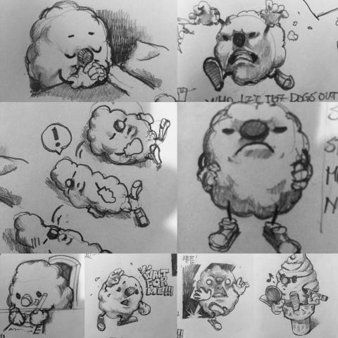 大山塗畫 - 畫一些表情，一些每天的心情