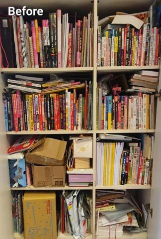心.整理▪︎Fiona▪︎ - 塞好塞滿的書櫃，看起來，似乎已經沒空間可以呼吸了。