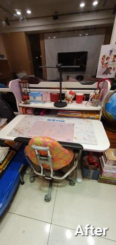 心.整理▪︎Fiona▪︎ - 收整完，業主傳訊息告知，孩子們一到家，自動自發，乖乖坐在書桌前寫作業❤️