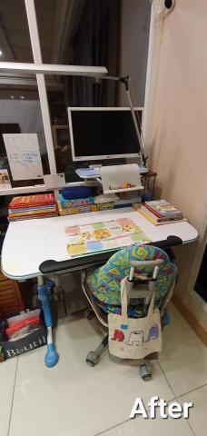 心.整理▪︎Fiona▪︎ - 收整完，業主傳訊息告知，孩子們一到家，自動自發，乖乖坐在書桌前寫作業❤️