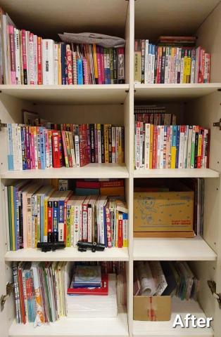 心.整理▪︎Fiona▪︎ - 經過減量整頓，書籍分類擺放，除了讓視覺獲得舒緩，空間也通暢一些。