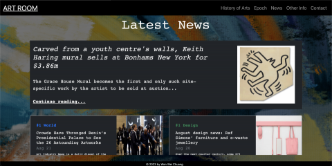 chuang wenwei - 使用bootstrap排版製成類似新聞版面