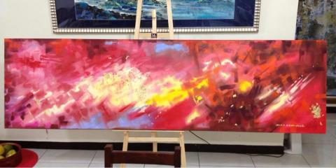 石志明 - 油畫350cm.100cm天光