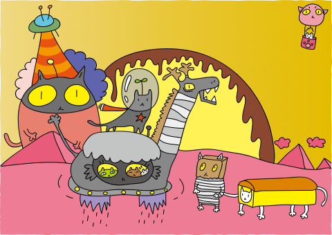 薯條貓chpiscat插畫設計 - 