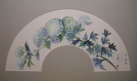 石志明 - 扇形-繡球花