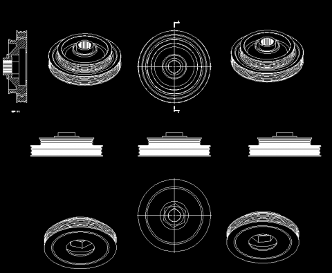 蔡岷杉 - 汽車零件用公司量測儀器繪製3D後轉2D詳細標註就不放了，會影響到前公司算有點機密的尺寸