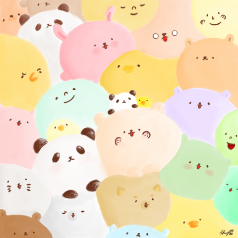 Pokey - 團團生物們 2020
油畫的電繪精稿