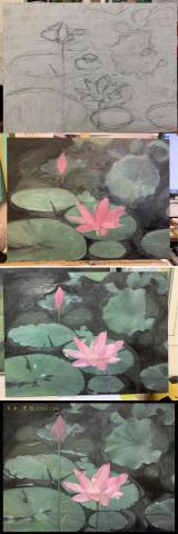 JOJO繪畫教學 - 油畫繪畫國過程