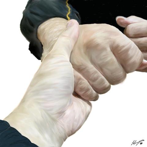 Pokey - 我們同在一起 寫實油畫電繪作品 2022