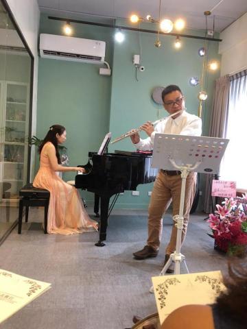 小音符音樂工作室 長笛&鋼琴教學 - 2020年8月淡水竹圍，長笛獨奏會~長笛帶著你去旅行