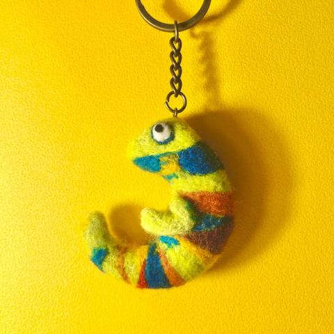 御毛宅 - 變色龍鑰匙圈