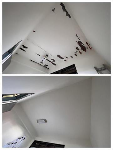 辰星房屋修繕 - 頂樓滲水導致天花板鋼筋外露修復工程