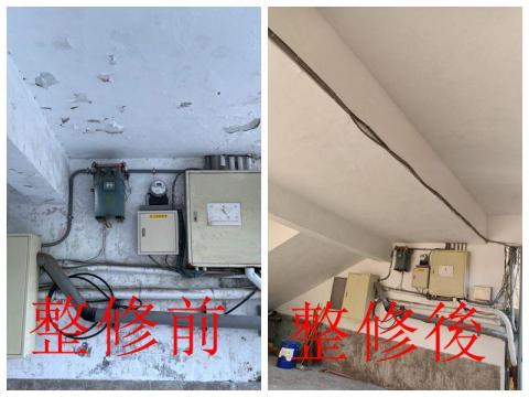 游富洋-卓越塗料 - 學校陽台漏水，造成川堂嚴重壁癌