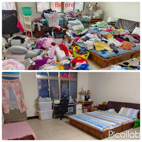 居家整理收納師 淑玲 - 偉大的媽媽又要工作又要照顧四個幼小的兒女，又要忙著做飯，先生也忙著賺錢，面對自己和先生都不擅長整理，掙扎了一年多才找我們團隊整理，排除萬難跟著一起參與整理的她，看著一個個空間恢復整齊，嘴裡不停地說著謝謝，而我們最感動的是，後續聯絡她，她說自己學會了整理，也努力的教導小孩整理，全家人都努力維持著空間的整齊。