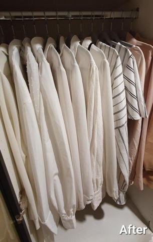 心.整理▪︎Fiona▪︎ - 業主採用建議，將衣架款式統一，不僅換來視覺上的舒適感，也讓衣物增添了質感。