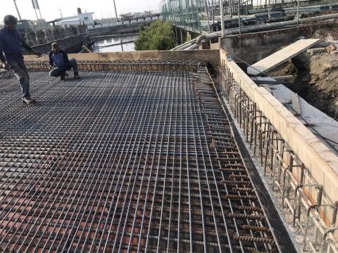 寶鍠企業 - 橋樑版鋼筋綁紮完成實況