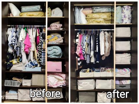 做家整理師奧莉薇 - 利用收納品營造整齊清爽的感覺，將手套、帽子、圍巾、披肩分類收納，方便著裝時挑選搭配！