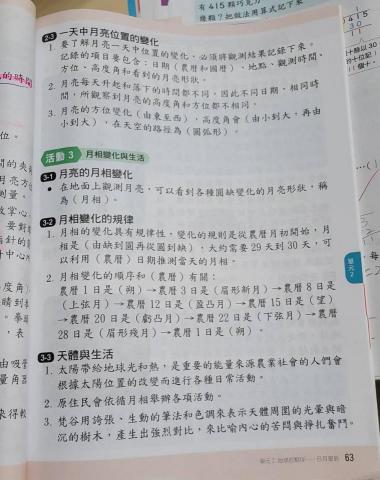 李怡安 - 國小四年級月相變化