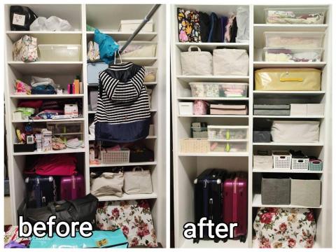 做家整理師奧莉薇 - 外出包包及各種小物分類、集中，收納整齊又容易拿取！