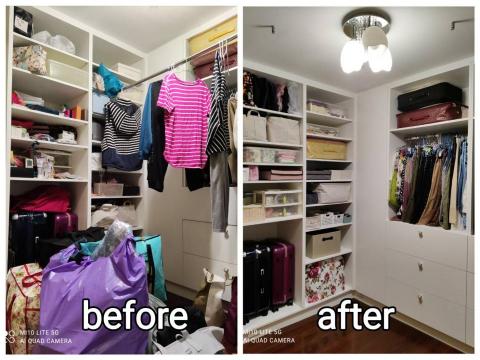 做家整理師奧莉薇 - 透過善用收納品，調整層板高度，達到層櫃空間利用最大化！