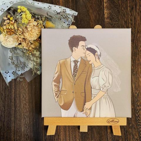 一家我喜歡的店 - 客製化似顏繪商品-無框畫