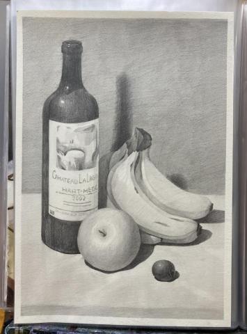 彩果子繪畫 - 鉛筆素描｜八開